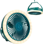 Coghlan's Portable Camping Fan with LED Light – Battery-Powered, Compact Design, Quiet Operation, USB Rechargeable for Tents, Outdoor Adventures, Emergency Use, and Travel