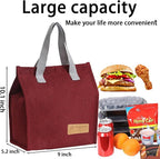 Lunch Bag for Women/Men,Waterproof Reusable Portable Lunch Tote,Lunch Box Bag.Thermal Cooler Bag Ideal for Work/Party/l/Travel/Picnic(Light Red)
