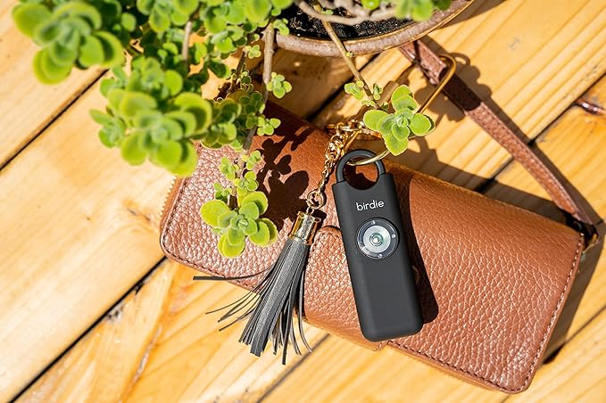She’s Birdie–The Original Personal Safety Alarm for Women by Women–Loud Siren, Strobe Light and Key Chain in a Variety of Colors (Charcoal)