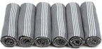 HAVLULAND Turkish Beach Towels Oversized -100% Turkish Cotton Super Soft Lightweight - Absorbent and Quick Drying Bath Towel - Sand Free Beach Towel - Turkish Towels for Adults (Grey, 12 Pack)
