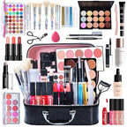 FantasyDay All-in-one Holiday Make up Gift Set | Makeup Kit for Women Full Kit Essential Starter Bundle Include Eyeshadow Palette Lipstick Blush Foundation Concealer Face Powder Mascara Lipgloss Brush