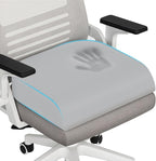 TranquilRelax XLarge Seat Cushion, Memory Foam Cushion for Long Sitting Hours on Office Chair, Home & Car, Non-Slip Chair Pad for Relieving Back & Sciatica & Hip & Coccyx Pain (Light Grey)