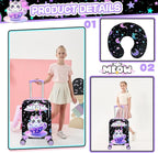 Kid’s Luggage Set 2 Piece Suitcase Set 16’’ Hardside Luggage with Spinner Wheels Girls Carry on Toddler Luggage Travel Rolling Luggage Airline Approved