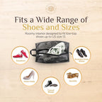 Shoe Bags for Travel - Footwear Organizer for Suitcases, Gym, Work Trips (Black Mesh)
