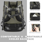 BAGPARKK Insulated Cooler Backpack,33/45 Cans Multifunctional Double Deck Leakproof Cooler Bag with Sternum Strap,Large Capacity Lightweight Travel Camping Beach Backpack