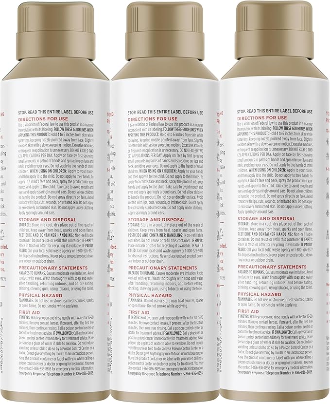 Grand Tongo Fragrance Free Insect Repellent, 12-Hour Mosquito & Tick Protection, Picaridin-Based, Water-Based, Lightweight, Quick-Drying, DEET Alternative, Face & Body Use, 3 Pack