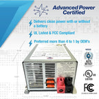 WFCO Arterra WF-9865-AD-CB Converter/Charger - Deckmount - 65 Amp DC Output (20 Amp AC Power Cord) , Gray