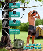 Portable Shower for Camping with 5-Gallon Water Jug, 6000mAh Rechargeable Outdoor Camping Shower Kit, IPX8 Waterproof Pump, Easy to Store for Hiking, Beach, 5-Mode Shower Head