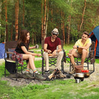 VINGLI Camping Chairs, Directors Chair, Camping Chair with Side Table & Carry Bag，Heavy Duty Camping Chairs for Adults,Portable Folding Camping Chair 2 Pack, for Beach, Fishing,Trip,Picnic,Lawn-Brown