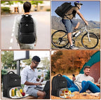 MATEIN Lunch Backpack for Men, 17 Inch Insulated Cooler Backpack with Lunch Compartment, Water Resistant Laptop Back Pack Computer Meal Prep Backpacks Mens Gifts Work Picnic College Travel
