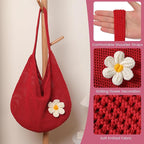 Premillow Crochet Beach Bags for Women, Summer Beach Tote Bag, Mesh Cute Beach Purse, Aesthetic Knit Bag Handbag Shoulder Bag