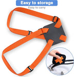 Chelmon Luggage Straps, Ajustable Elastic Bungee Belt for Suitcases, Add Extra Bag Easy and Securely for Travel (Orange)