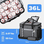 Maelstrom Collapsible Soft Cooler Bag,35/55/75 Cans Beach Cooler with Flip Top Lid, Ice Chest, Leakproof & Portable for Beach, Camping, Road Trips & Grocery Shopping