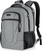 BIKROD Travel Laptop Backpack for Men and Women, Backpacks for School Teen Boys, Business Anti Theft Slim Sturdy Back Pack Adult Computer Bag Gift 15.6 IN Laptop, Grey