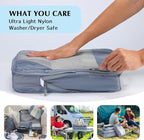 PFEYRPK Lightweight Compression Packing Cubes for Suitcases, Compressible Expandable Travel Packing Organizer with Clear Toiletries and Backpack Bag, Travel Essentials for Carry on Luggage 7 Set