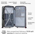 Traveler's Choice Maxporter II Polycarbonate Hardside Trunk with Spinner Wheels, Gray Camo, 31-Inch Large Trunk