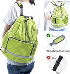 Swim Beach Sports Drawstring Backpack - Gym Bag with Shoes Compartment and Waterproof Pocket for Gym Accessories, Swim Essentials - Kids Mens Beach Workout Bag