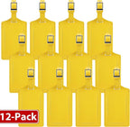 Travelambo 12 Pack Luggage Tags for Suitcases Privacy Protection Bag Tags Faux Leather Travel Accessories Essential, Energetic Yellow