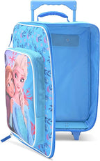 Fast Forward Frozen Girls Luggage 16" Soft Side Wheeled Pilot Case- Rolling Suitcase 16x12x5