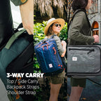 Topo Designs Global Travel Bag – 30L or 40L - Carry-On Compliant Most Airlines, Durable Travel Duffel Bag, Clam Shell Main Pocket, Laptop Sleeve, Backpack, Luggage (40L / Sea Pine)