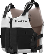 Poseidon Adjustable Water Safety Life Jacket - Classic Unisex Design with Front/Rear Storage Compartments for Multiple Water Activities