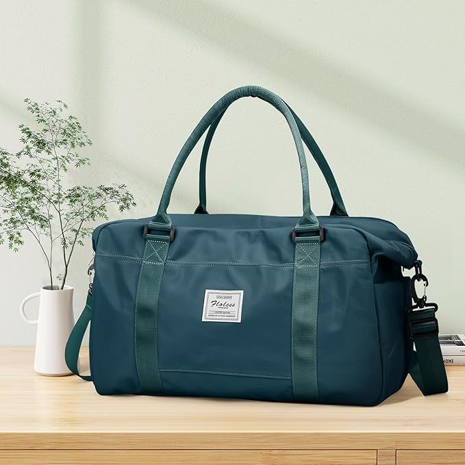 HYC00 Travel Duffel Bag,Carry-on Overnight Weekender Bags for Women,Sports Tote Gym Bag with Wet Pocket