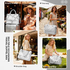 Travel Duffel Bag, Sports Tote Gym Bag, Shoulder Weekender Overnight Bag for Women