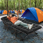 ABORON XXL Camping Cot for Adults 900LBS - 78"×32" Oversized Folding Bed with Mattress Pad, Heavy Duty 1200D Oxford Outdoor Cot with Carry Bag