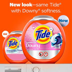 Tide Power PODs + Downy Laundry Detergent Pods, 63 Count, Soft Boosters + April Fresh (Pack of 4)