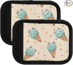 Blue Cat Ice Cream Luggage Handle Wrap for Suitcase Luggage Tags Handle Covers Identifiers Soft Decorations Travel Accessories 2 Pack