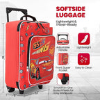 Fast Forward Cars Luggage 16" Soft Side Wheeled Pilot Case- Rolling Suitcase 16x12x5