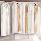 Simple Houseware 65-inch Clear Garment Bags with Zipper for Gowns, Suits, Dresses, Costumes, Uniforms, 2 Pack