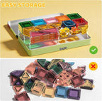 52PCS Mini Magnetic Tiles with Cute Animals, Travel Size Magnetic Construction Toys with Storage Box, Magnetic Blocks Building Toy for Kids Ages 4-8, Ideal Gift for Boys Girls Halloween Birthday