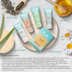 Travel Size Hotel Toiletry Set 150 Count 0.85 oz Bottles Guest Amenities for Vacation Rentals and Short Term Rentals Paraben Free White Tea Scent Infused with Aloe and Olive Oil by Eco Botanics