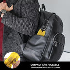 Compact Travel Umbrella for Purse - Flat Handle, Waterproof for Light Rain