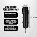 Police Magnum Personal Safety Alarm & Pepper Spray Combo Self Defense Pack for Women- Loud 135db Siren with Light & Max Strength Flip Top Pepper Spray Protection