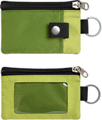 CHENSPRX Minimalist RFID Blocking Small Wallet with ID Window,WaterResistant Zip Id Case Wallet with Lanyard Keychain for Cards,Cash,Travel,Women,Men