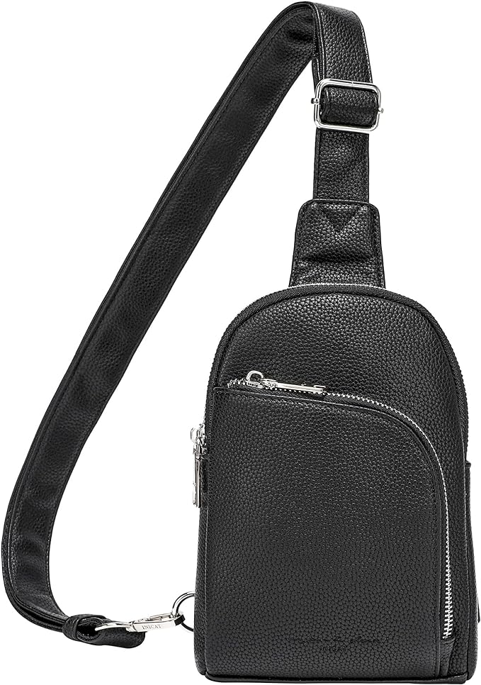 INICAT RFID Blocking Sling Bag, Anti Theft Crossbody Bag for Women, Travel Fanny Pack Style Purse, Vegan Leather