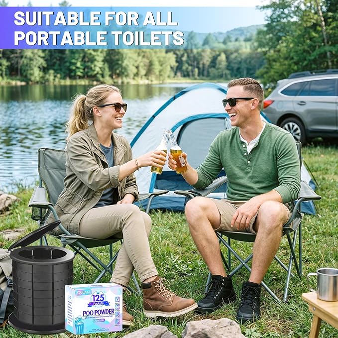 Portable Toilet Gel, Poo Powder for Portable Toilet, Camping Toilet Gel, Pee Powder, Portable Toilet Powder for Outdoor Camping and Hiking Toilet Gel Powder