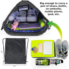 BeeGreen Black Purple Drawstring Backpack Bags Bulk 2 Pack X-Large 22.4" L x 17.5" W Sports Cinch Sack Gym String Bags Machine Washable Heavy Duty String Backpack For Men Women