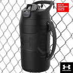Under Armour Insulated Water Bottle with Handle & Fence Hook, Half Gallon Sports Water Jug, Leak-Resistant & BPA-Free for Baseball, Football & Gym - Academy/Black, 64oz