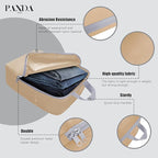 PANDA JOYS 4 Set Compression Packing Cubes Travel - Travel Accessories Expandable Packing Organizers for Carry On - Essentials Luggage Bags - Brown