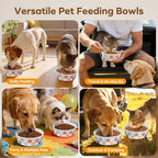 50 Pack Disposable Dog Bowls, 16 oz Paper Pet Bowls for Cats & Dogs, Disposable Cat Food Bowls for Dry Wet Food & Water, Travel Feeding Bowls for Small Medium Pets