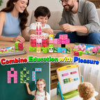 Princess Magnetic Building Blocks Travel Toys - 35PCS Magnet Cubes for Kids Ages 4-8, STEM Learning Toys, Portable Magnetic Toys Set for Toddlers 3-5, Boys & Girls，Birthday Gifts, Classroom Prizes