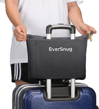 EverSnug Travel Blanket and Pillow Value Bundle - 2 in 1 Airplane Blanket with Soft Bag Pillowcase, Hand Luggage Sleeve and Backpack Clip | Color Includes Black & Grey