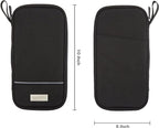 Amazon Basics RFID-blocking Passport Wallet, Passport Holder for Travel, 100% Nylon Material with Durable Zipper Closure, Zippered Pockets, Slots for Cards, 10"x5", Black, Solid