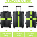 Luggage Straps for Suitcases 4 Pack, TSA Approved Travel Essentials, Luggage Strap for Travel Suitcase & Bag Closure and for Easy Identification, Travel Accessories for Safety (Mixed Colors)