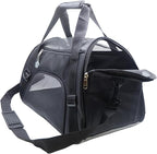 ZaneSun Cat Carrier,Soft-Sided Pet Travel Carrier for Cats,Dogs Puppy Comfort Portable Foldable Pet Bag Airline Approved (Medium-Black)