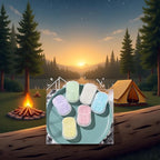 5 Boxes Blue Portable Soaps Sheets, Mini Portable Travel Soap Paper Sheets Disposable Water Soluble Hand Washing Bath Scented Paper Soap Camping Soap and Shampoo for Outdoor,Outdoor Recreation