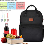 MATEIN Work Backpack for Women, Insulated Cooler Backpacks with Lunch Box, 15.6 Inch Laptop Backpack with Lunch Compartment Reusable Water Resistant Food Bag for College Camping Picnics Womens Gifts